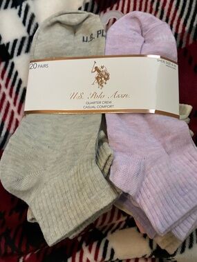U.S. Polo Assn. Women's  Quarter Crew Socks -